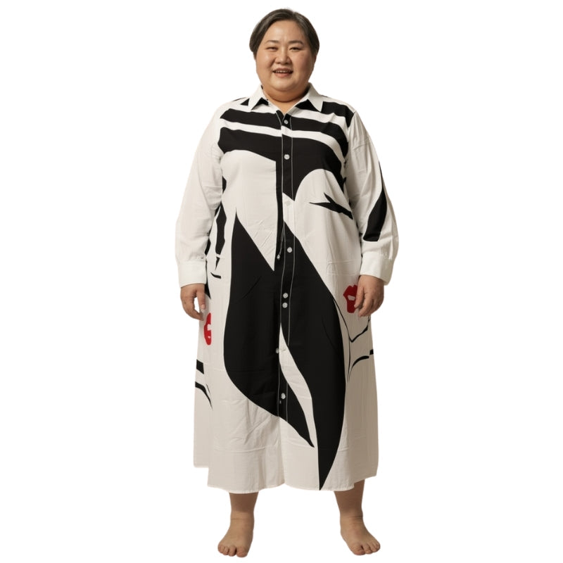 Abito Donna Chemisier Elegante con Maniche Lunghe e Tasche Ð Comfort e Stile per Ogni Occasione 2