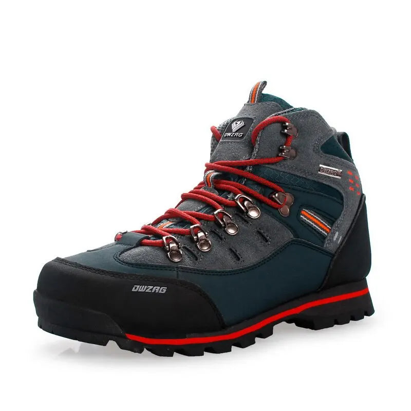 Chaussures de Trekking Homme - Bottes de Montagne en Cuir pour Randonnée et Alpinisme