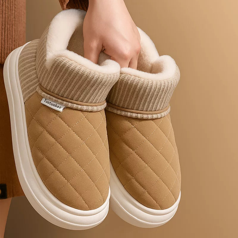 Pantoufles d'hiver Ugg en peluche avec semelle épaisse antidérapante