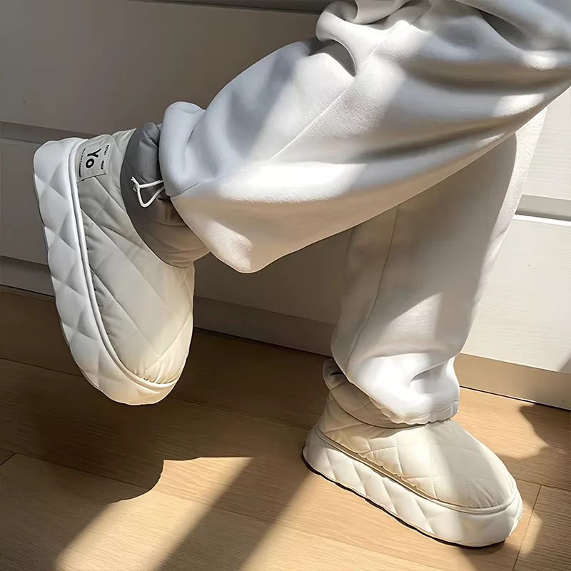 Bottes de Neige Imperméables à la Cheville Chaussures Sans Lacets