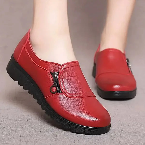 Chaussures pour femmes en cuir véritable sans lacets