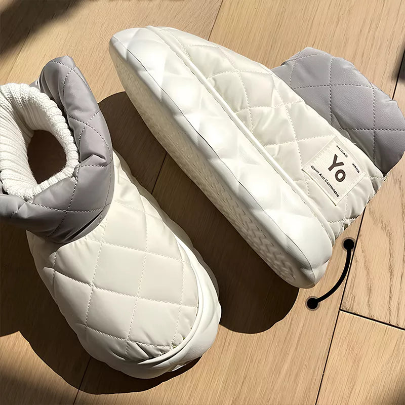 Bottes de Neige Imperméables à la Cheville Chaussures Sans Lacets