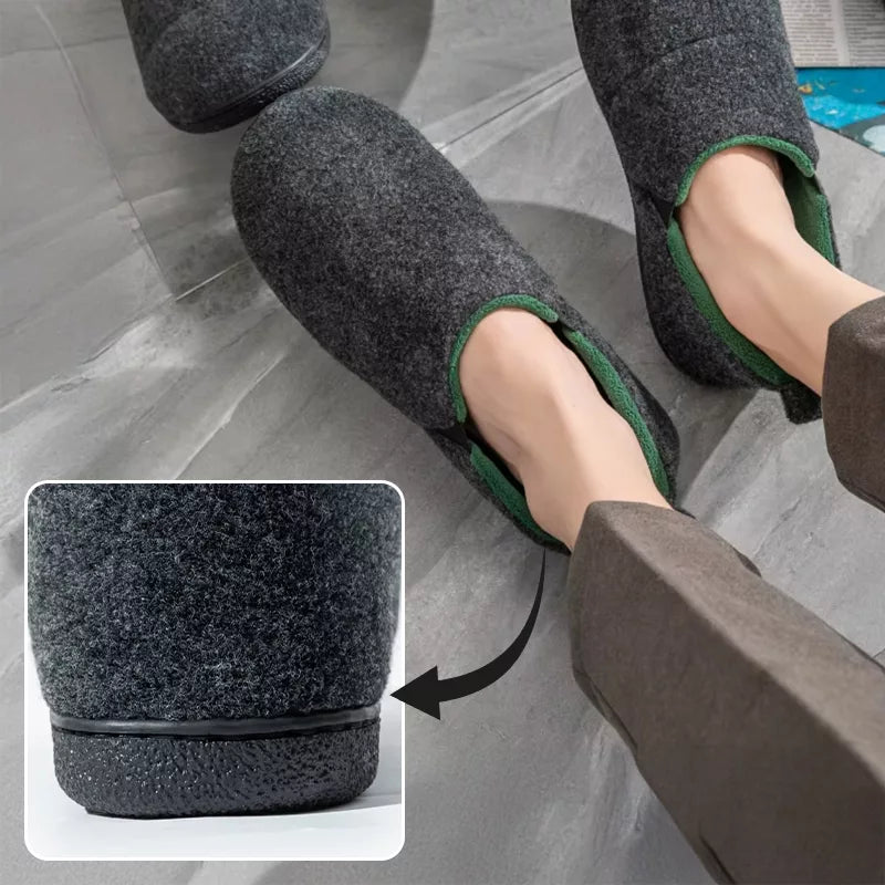 Chaussons d'intérieur en coton chaud