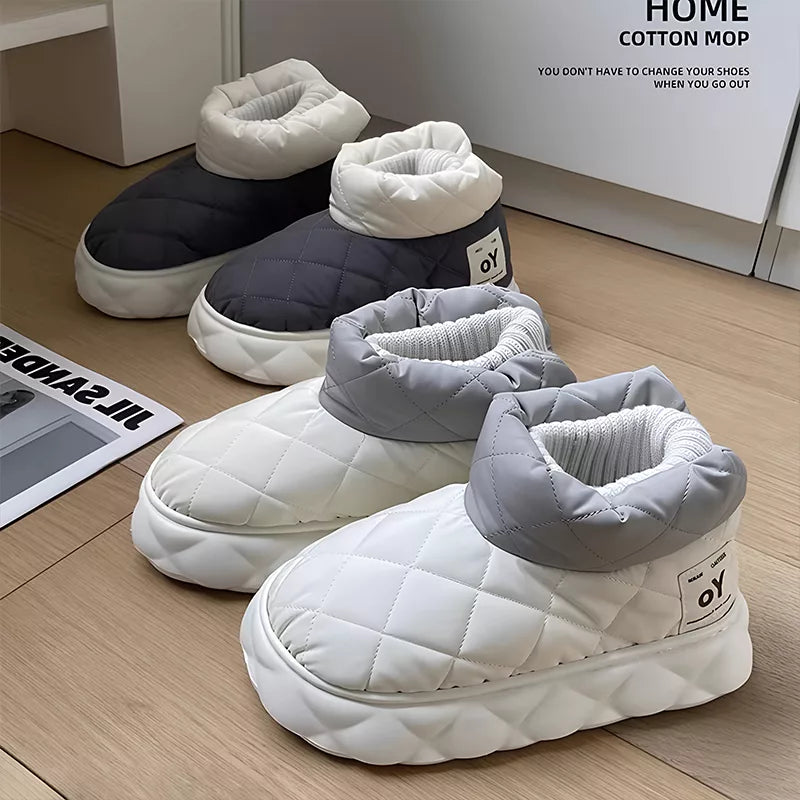 Bottes de Neige Imperméables à la Cheville Chaussures Sans Lacets