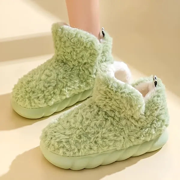 Bottes chaussons d'intérieur chauds en peluche