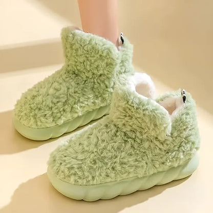 Bottes chaussons d'intérieur chauds en peluche