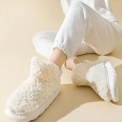 Bottes chaussons d'intérieur chauds en peluche