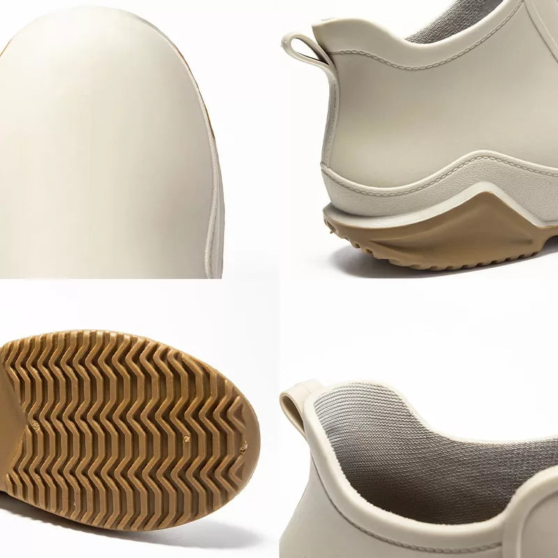 Bottes de pluie à la cheville imperméables antidérapantes femme