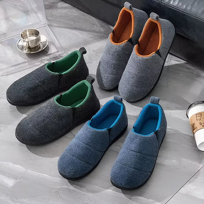 Chaussons d'intérieur en coton chaud