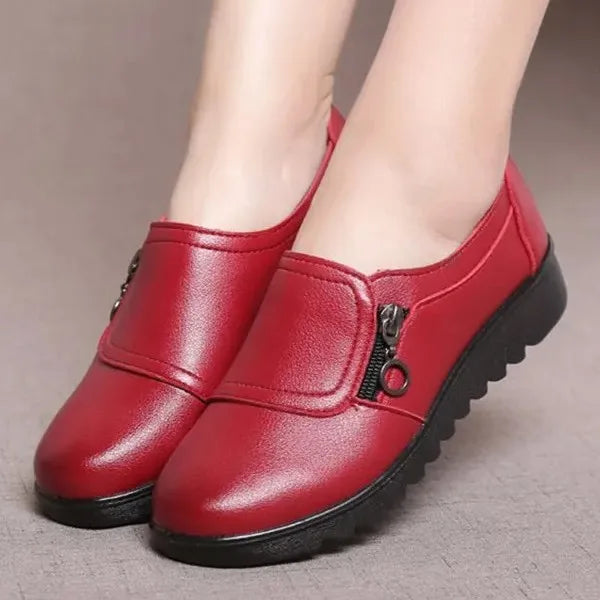 Chaussures pour femmes en cuir véritable sans lacets