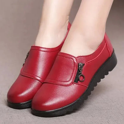 Chaussures pour femmes en cuir véritable sans lacets