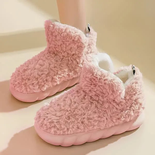 Bottes chaussons d'intérieur chauds en peluche