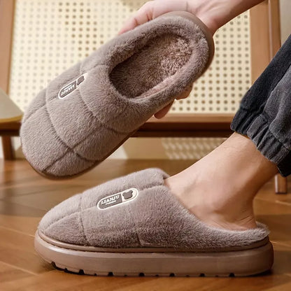 Chaussons chauds d'intérieur avec semelle épaisse
