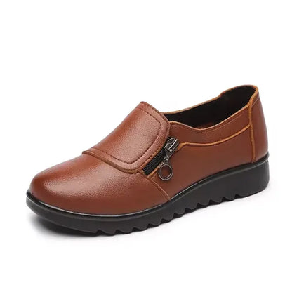 Chaussures pour femmes en cuir véritable sans lacets