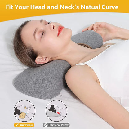 Coussin Cervical Ergonomique en Mousse à Mémoire Orthopédique pour Dormir sur le Côté