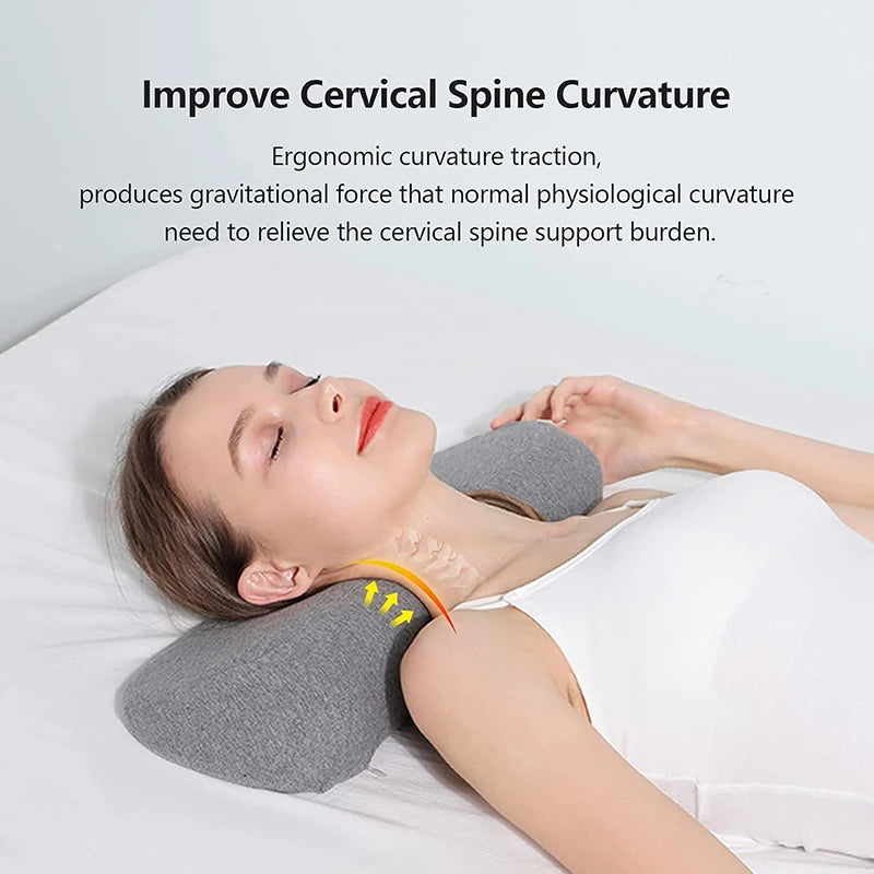 Coussin Cervical Ergonomique en Mousse à Mémoire Orthopédique pour Dormir sur le Côté