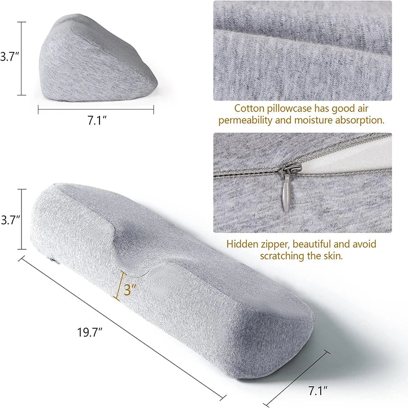 Coussin Cervical Ergonomique en Mousse à Mémoire Orthopédique pour Dormir sur le Côté