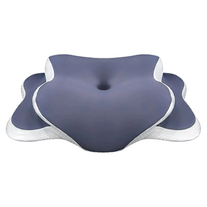 Oreiller cervical ergonomique en mousse à mémoire de forme avec taie d'oreiller réglable en soie