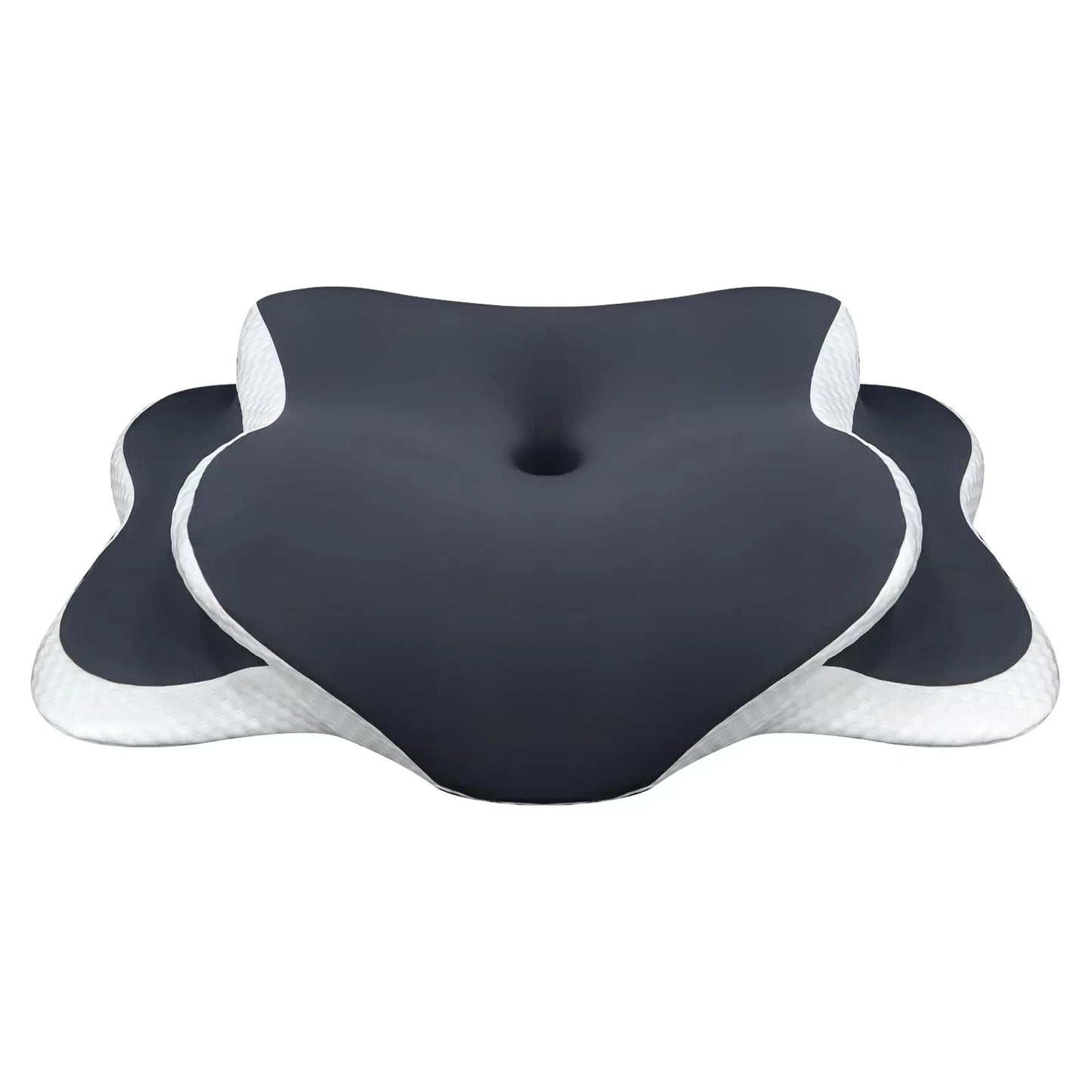 Oreiller cervical ergonomique en mousse à mémoire de forme avec taie d'oreiller réglable en soie