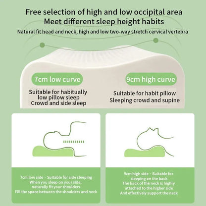 Coussin Cervical Orthopédique en Latex Naturel avec Mousse à Mémoire de Forme - Confort et Soutien Idéal