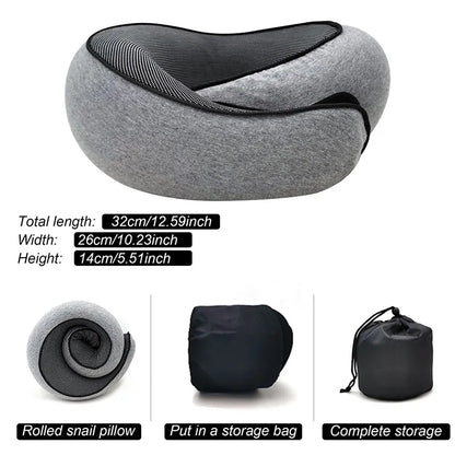 Coussin de voyage en mousse à mémoire en forme de U - Support réglable pour le cou