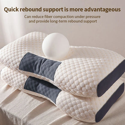 Coussin Orthopédique Cervical Ergonomique en Fibre de Soja pour un Sommeil Confortable