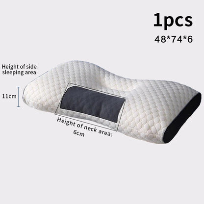 Coussin Orthopédique Cervical Ergonomique en Fibre de Soja pour un Sommeil Confortable