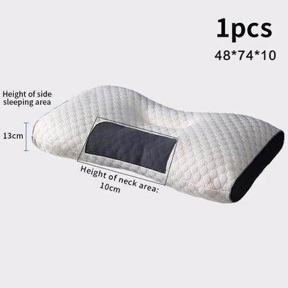 Coussin Orthopédique Cervical Ergonomique en Fibre de Soja pour un Sommeil Confortable