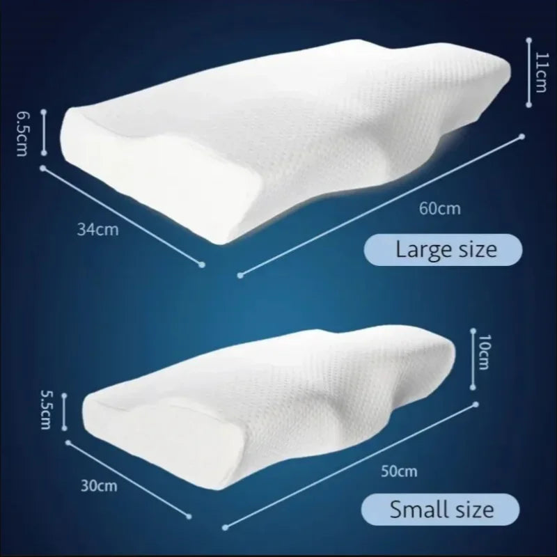 Coussin orthopédique en mousse à mémoire de forme ergonomique pour cervicales - Support de cou et sommeil idéal