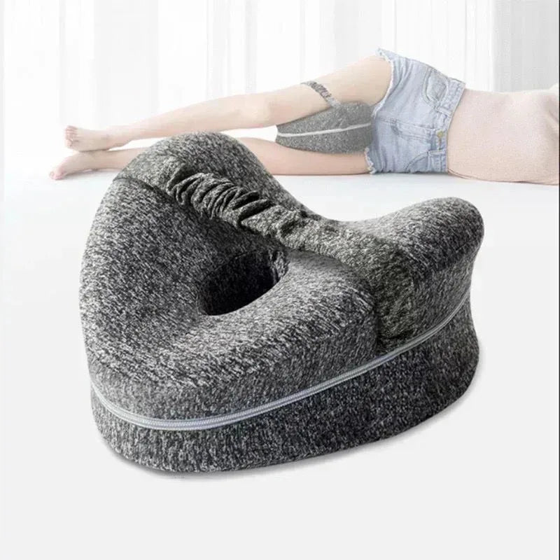 Coussin orthopédique pour jambes en coton avec mémoire - Soulagement de la sciatique et confort ergonomique