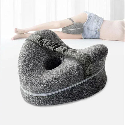 Coussin orthopédique pour jambes en coton avec mémoire - Soulagement de la sciatique et confort ergonomique