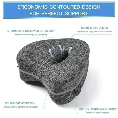 Coussin orthopédique pour jambes en coton avec mémoire - Soulagement de la sciatique et confort ergonomique