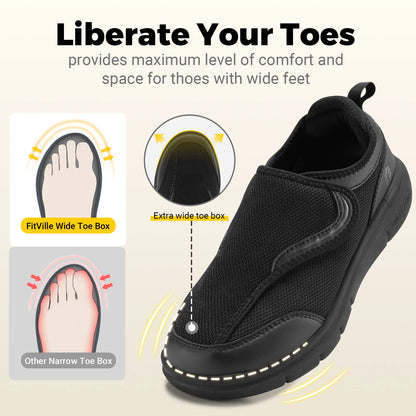 Chaussures orthopédiques homme extra larges avec semelles orthopédiques confort