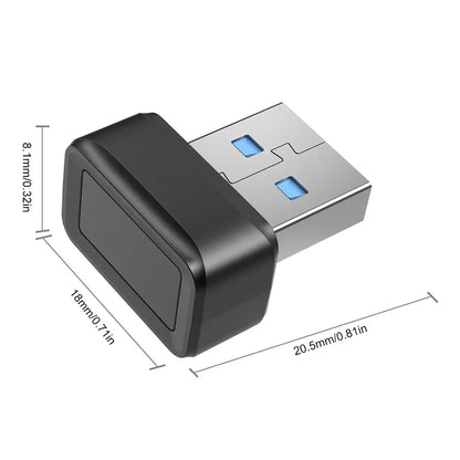 Lecteur d'empreintes digitales USB pour Windows avec reconnaissance à 360° – Sécurité biométrique pour PC, accès rapide et cryptage