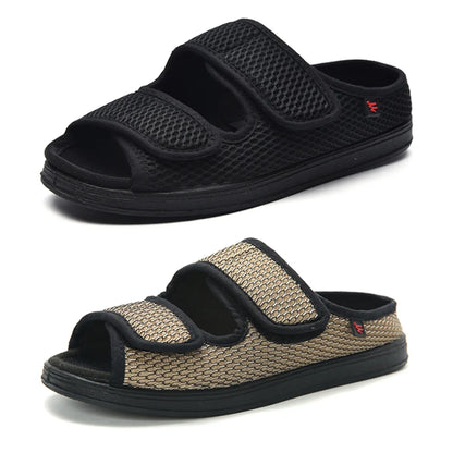 Pantofole réglables pour diabétiques unisexes - Chaussures confort pour pieds enflés