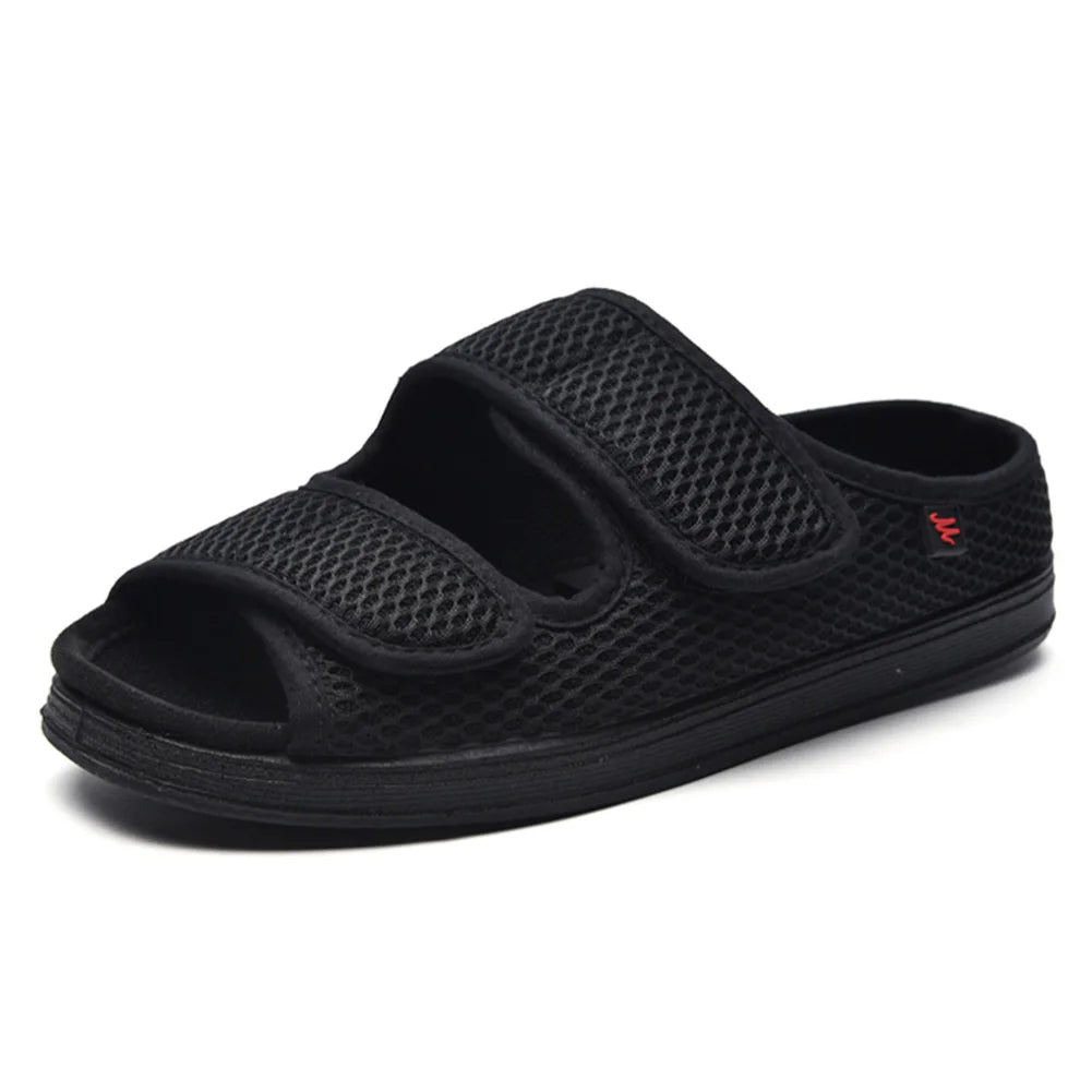 Pantofole réglables pour diabétiques unisexes - Chaussures confort pour pieds enflés