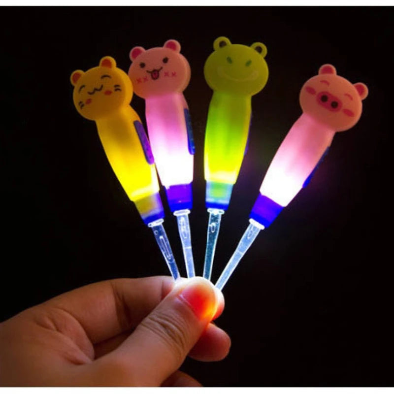 Nettoyeur d'oreilles avec lampe torche LED pour enfants - design amusant et sûr