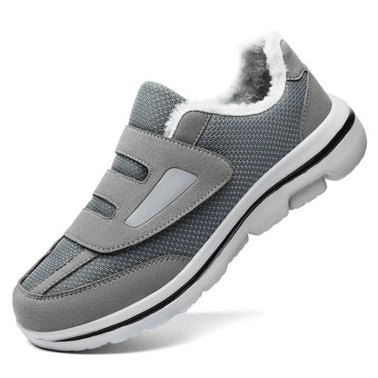 Chaussures d'hiver confortables pour personnes âgées avec bout large - Chaussures diabétiques pour pieds enflés et soutien orthopédique