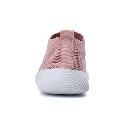 Chaussures pour femme slip-on rose - baskets légères et confortables pour les promenades