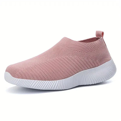 Chaussures pour femme slip-on rose - baskets légères et confortables pour les promenades