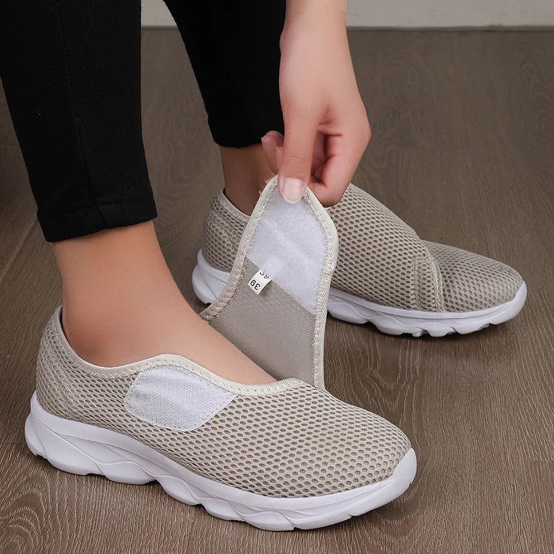 Chaussures orthopédiques femme - Confort et soutien pour pieds larges, idéales pour les promenades