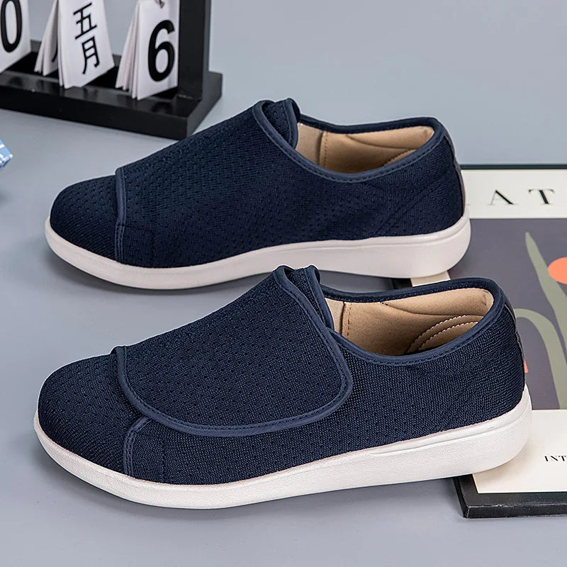 Chaussures orthopédiques légères pour diabétiques avec fermeture réglable et soutien de la voûte plantaire élevée