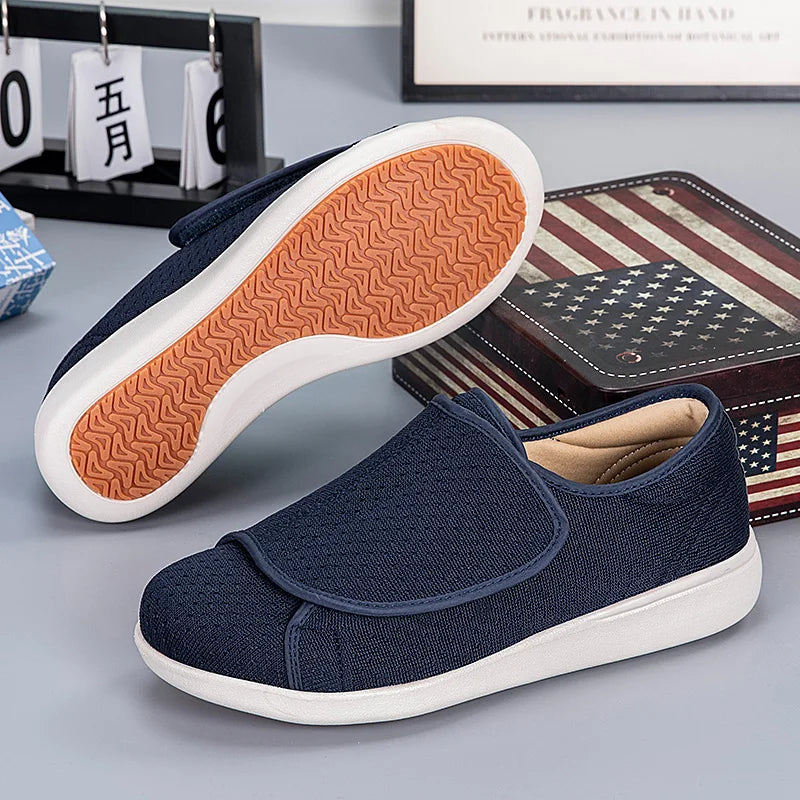 Chaussures orthopédiques légères pour diabétiques avec fermeture réglable et soutien de la voûte plantaire élevée