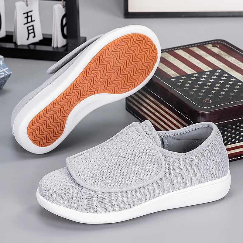 Chaussures orthopédiques légères pour diabétiques avec fermeture réglable et soutien de la voûte plantaire élevée