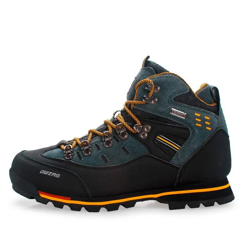 Chaussures de Trekking Homme - Bottes de Montagne en Cuir pour Randonnée et Alpinisme