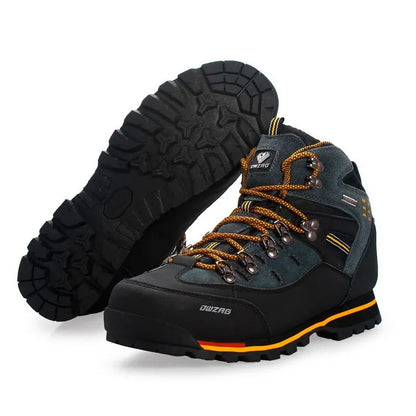 Chaussures de Trekking Homme - Bottes de Montagne en Cuir pour Randonnée et Alpinisme