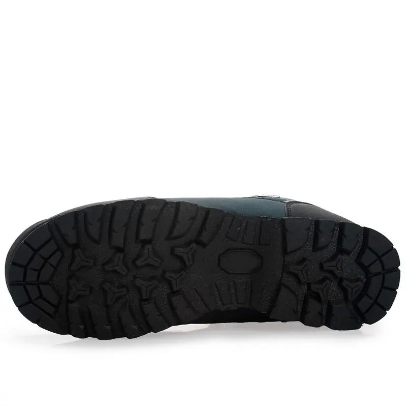 Chaussures de Trekking Homme - Bottes de Montagne en Cuir pour Randonnée et Alpinisme