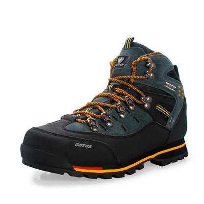 Chaussures de Trekking Homme - Bottes de Montagne en Cuir pour Randonnée et Alpinisme