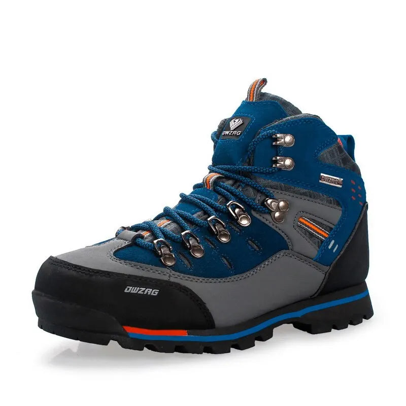 Chaussures de Trekking Homme - Bottes de Montagne en Cuir pour Randonnée et Alpinisme