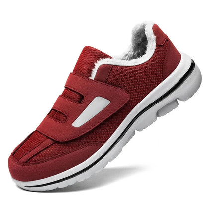 Chaussures d'hiver confortables pour personnes âgées avec bout large - Chaussures diabétiques pour pieds enflés et soutien orthopédique